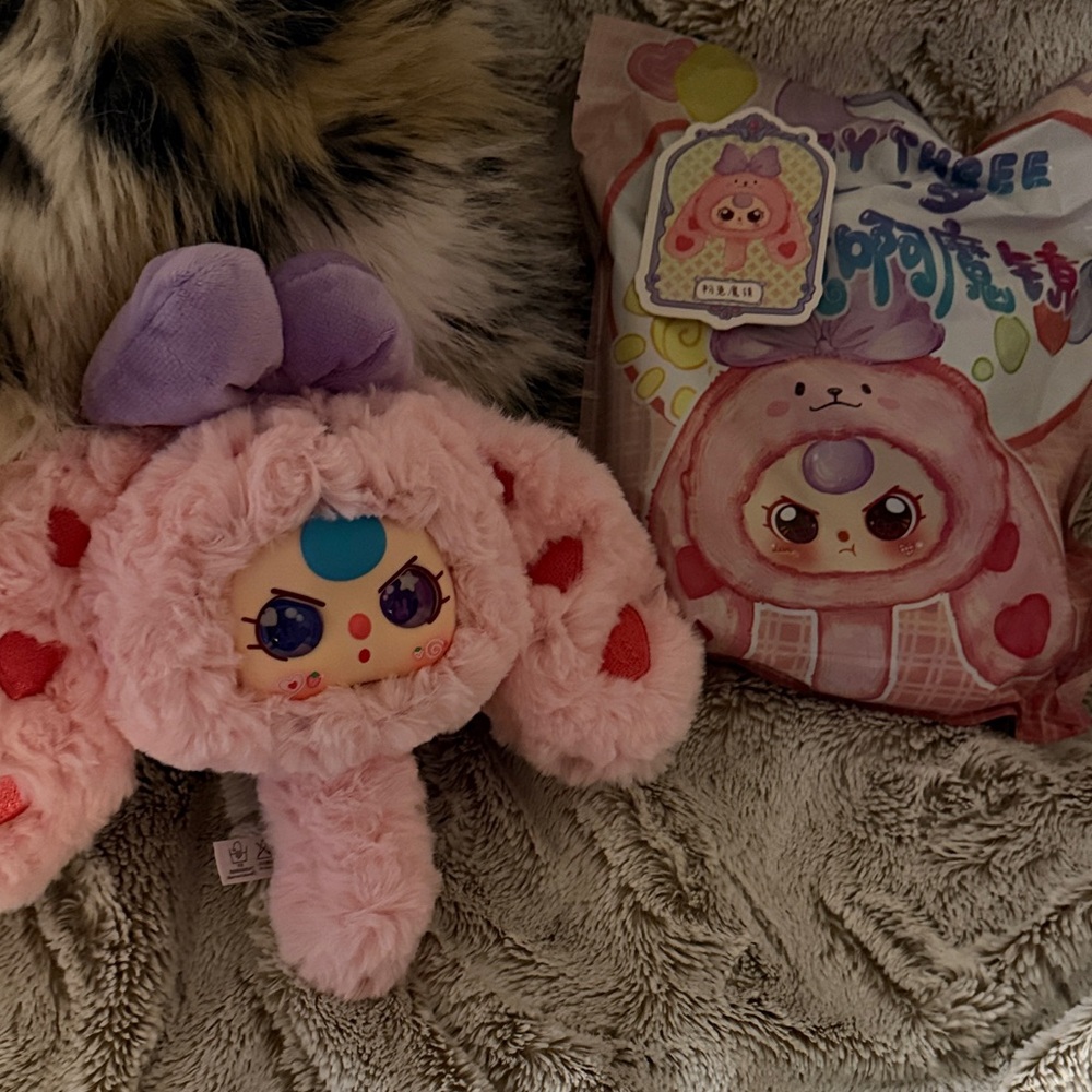Baby three magic mirror plush pendants
